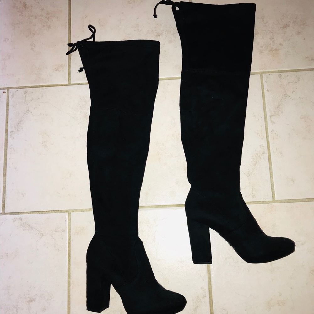 Black over-the-knee boots